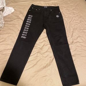 FTP 34” 10 year black denims